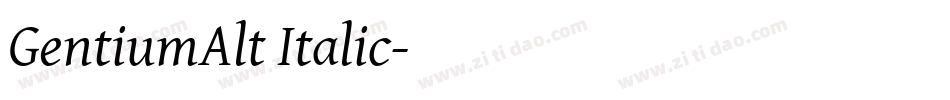 GentiumAlt Italic字体转换